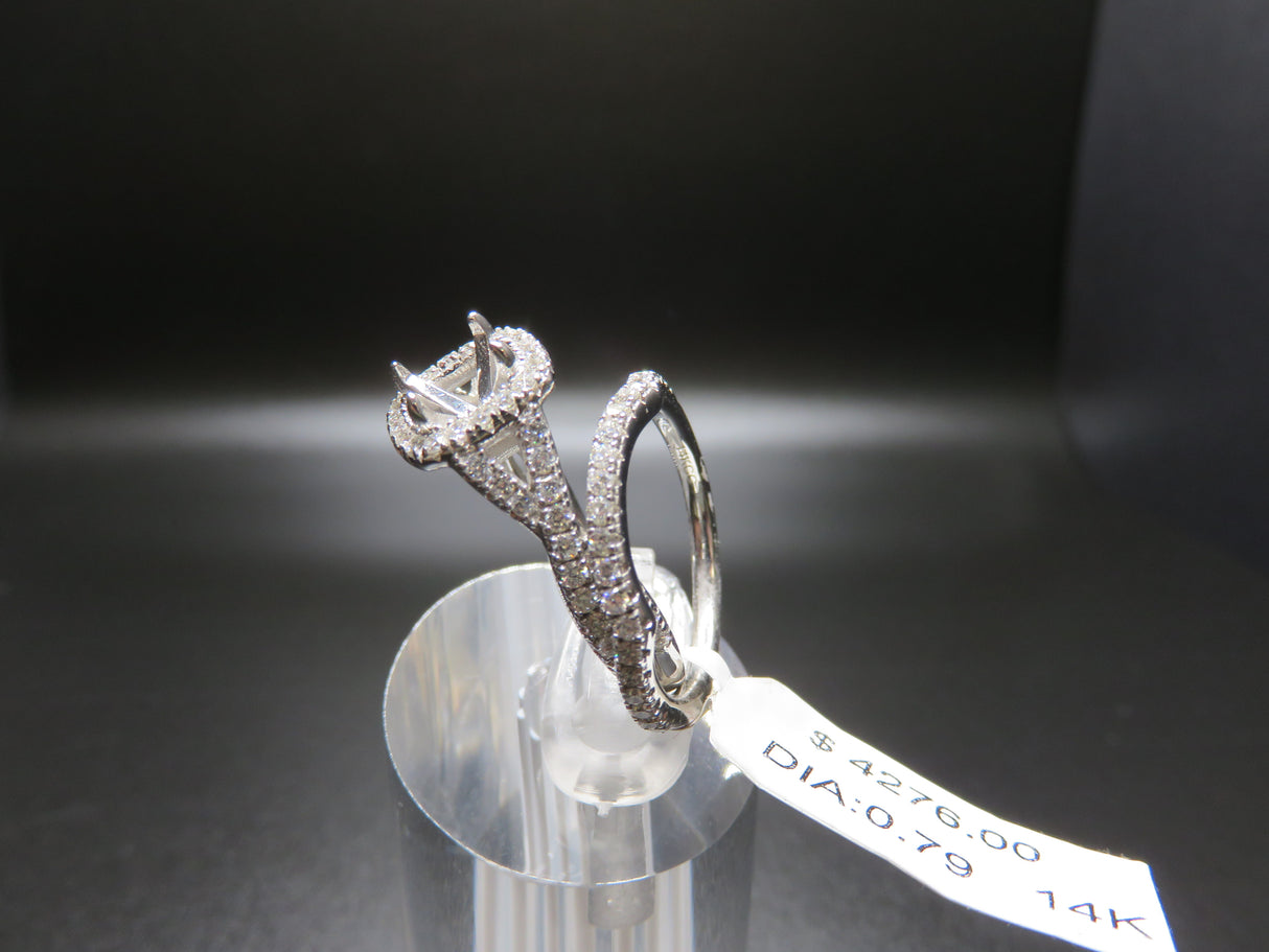 Diamond Ring Setting with Band 2 pc 14k DIA 0.79 Size 6 Holds 1 ctw Diamond (Not included)