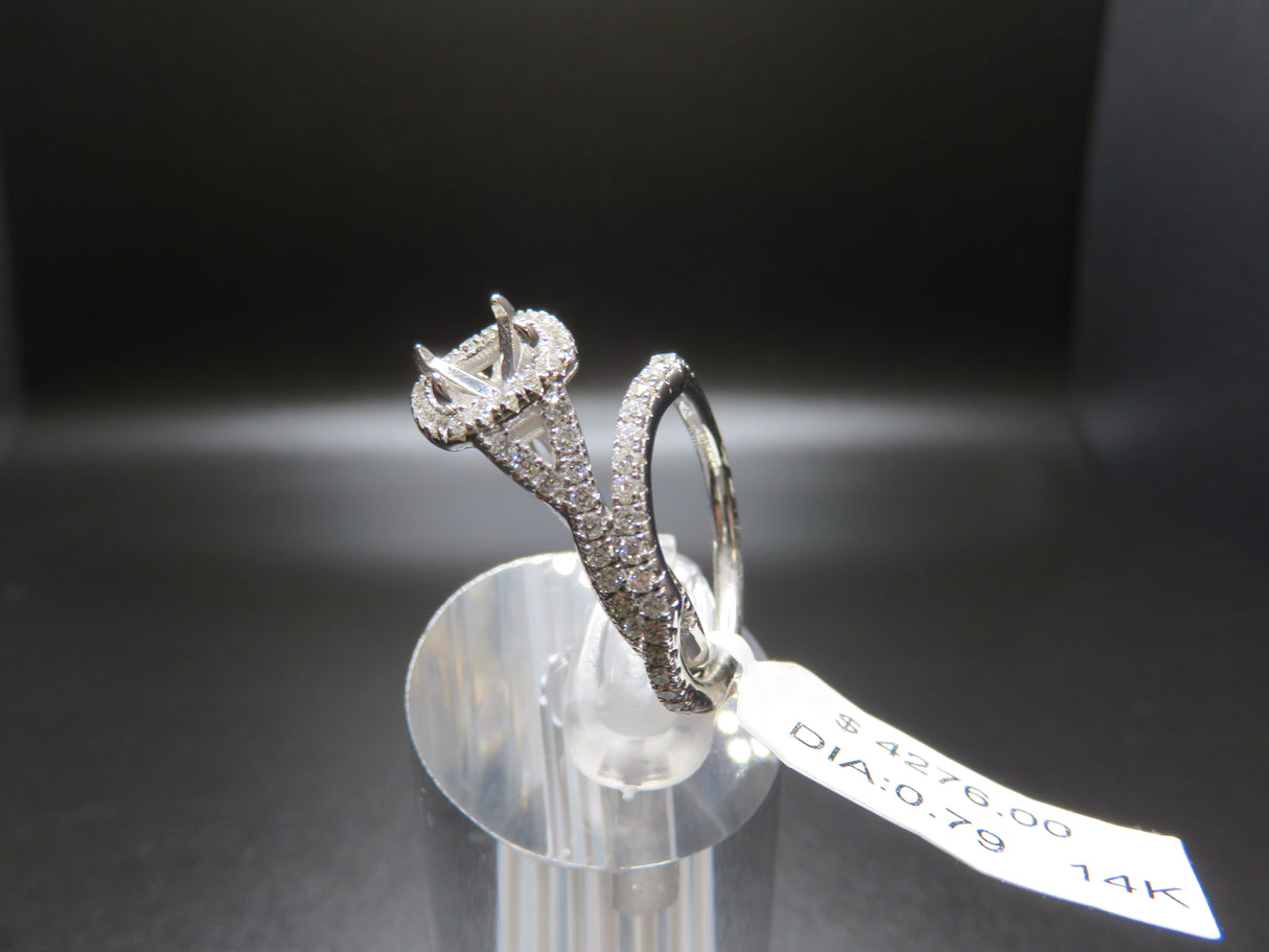 Diamond Ring Setting with Band 2 pc 14k DIA 0.79 Size 6 Holds 1 ctw Diamond (Not included)