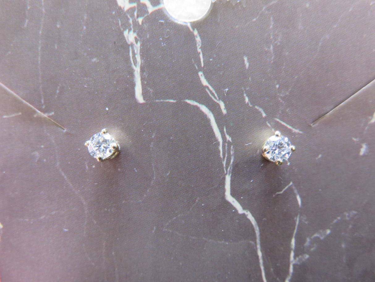 Lab Grown Diamond Earrings Studs 0.25ctw 10k Yellow Gold