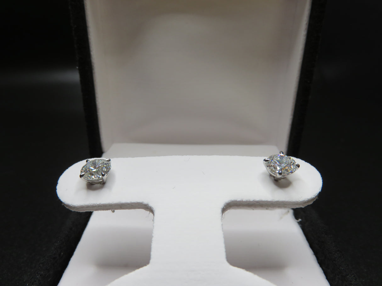 Lab Grown Diamond Earrings Color D VS1 & VS2 1.55 ctw