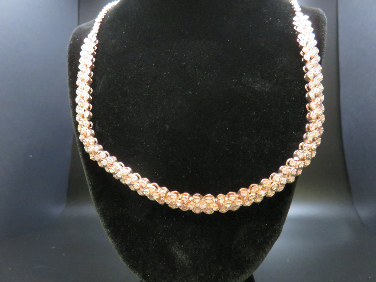 Uncut Natural Pink Diamond 16" Vermeil Yellow Gold over Sterling Silver 1.50 ctw