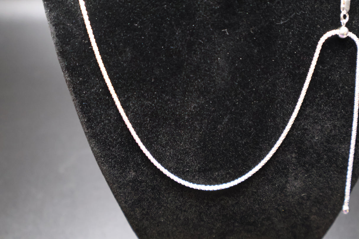 Sterling Silver Adjustable Diamond-Cut 1.4mm Twisted Criss-Cross Chain