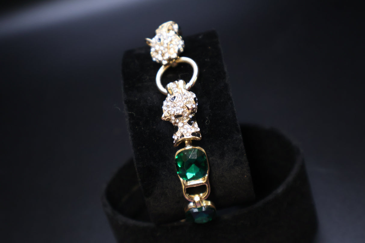 Green Glass / Crystal Bracelet