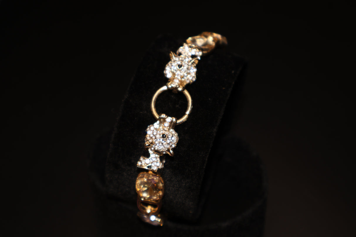 Champagne Glass / Crystal Bracelet