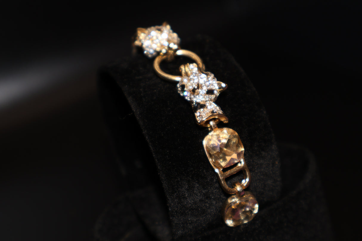 Champagne Glass / Crystal Bracelet