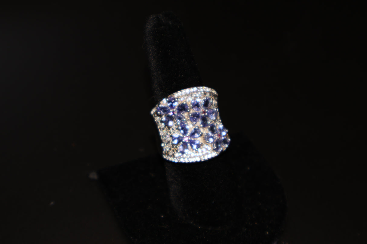 Tanzanite / Rhodolite Garnet / Zircon Ring
