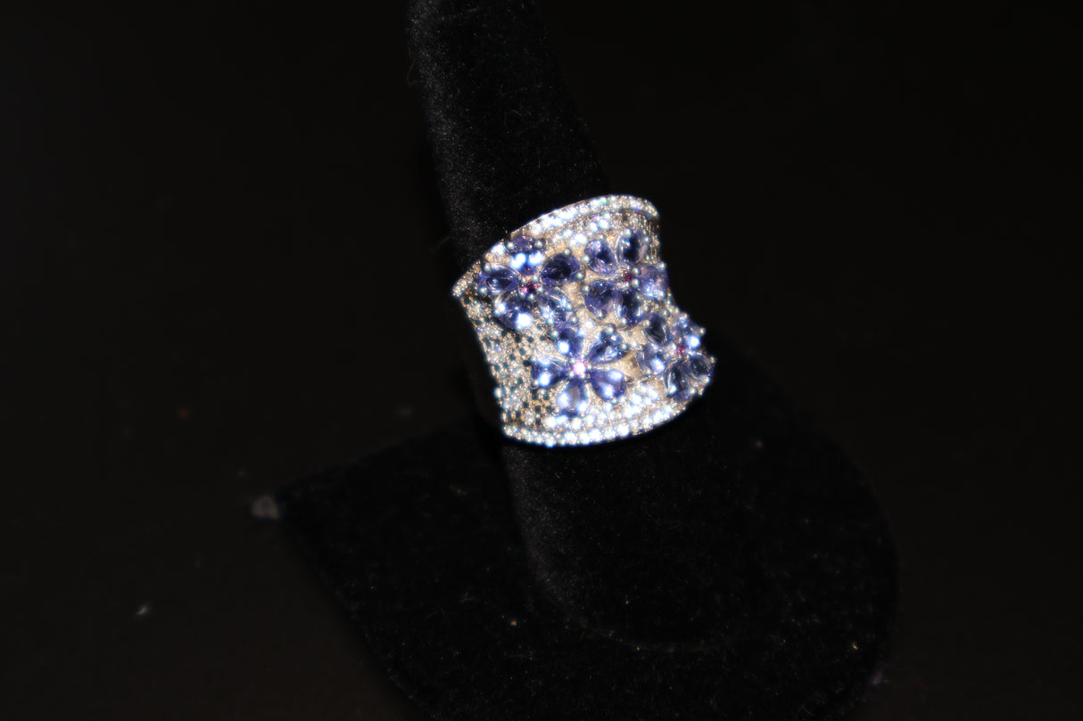Tanzanite / Rhodolite Garnet / Zircon Ring