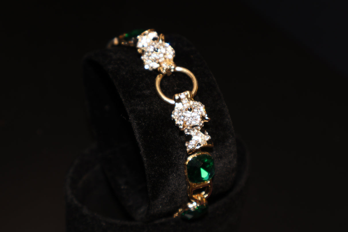 Green Glass / Crystal Bracelet