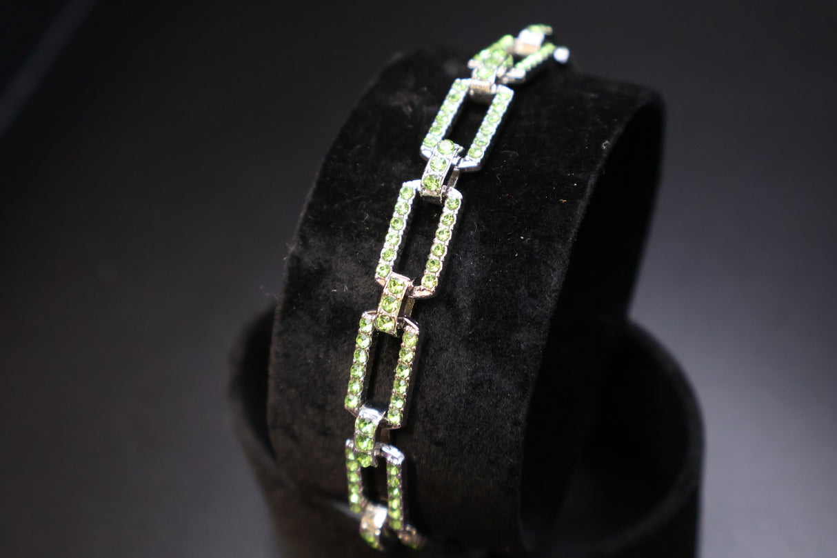 Neon Green Crystal Bracelet