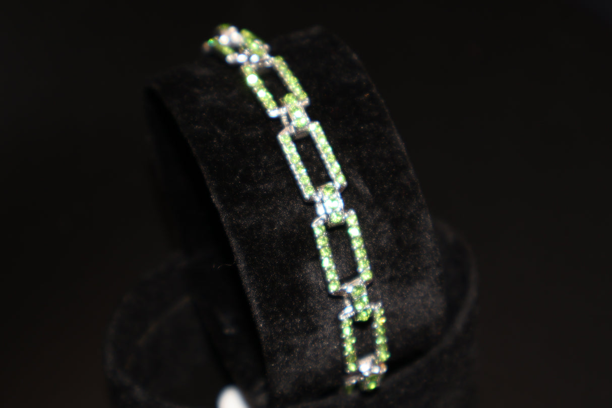 Neon Green Crystal Bracelet