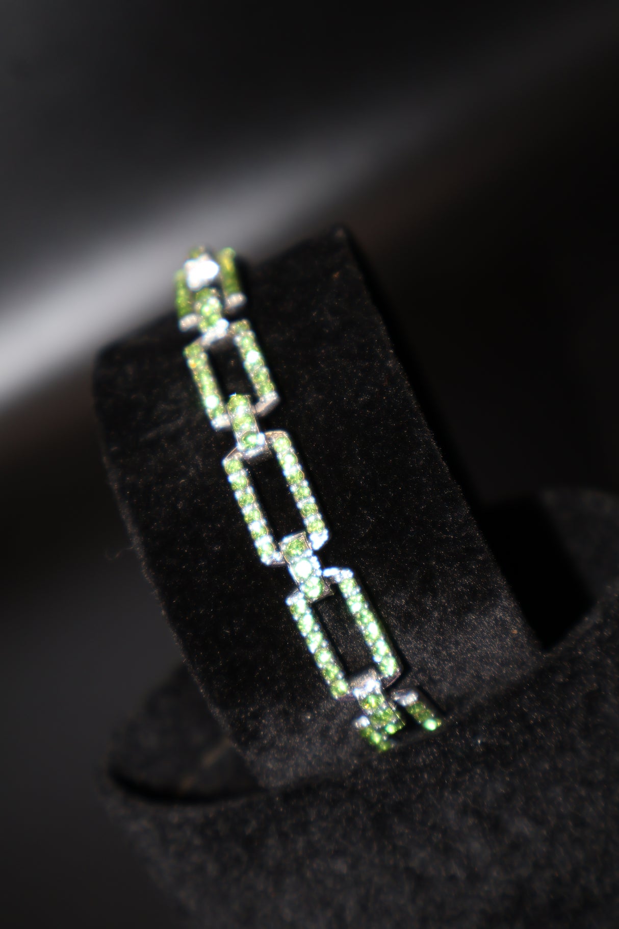 Neon Green Crystal Bracelet