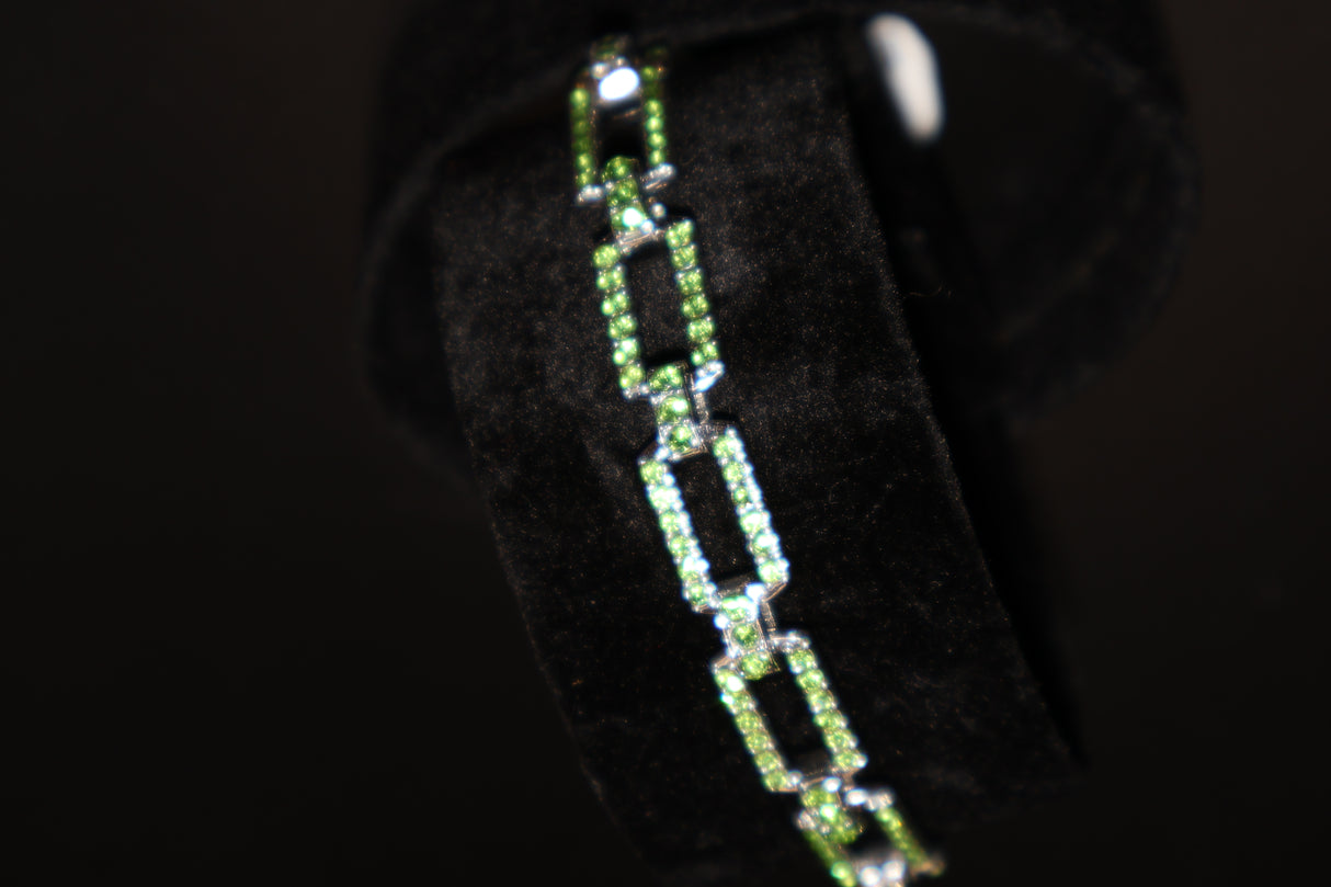 Neon Green Crystal Bracelet