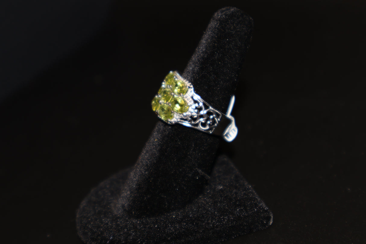 Peridot Stainless Steel Ring