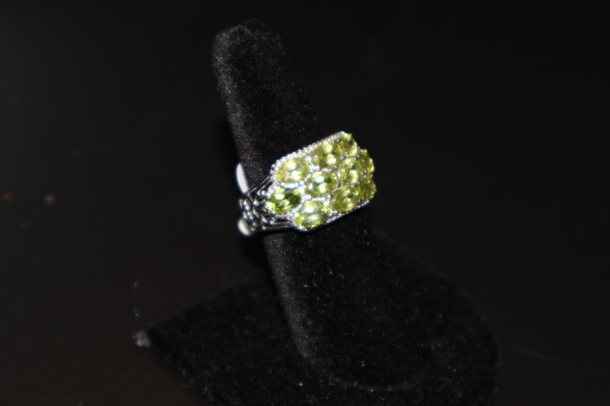 Peridot Stainless Steel Ring