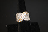 White and Yellow CZ Ring