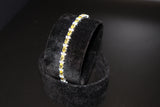 Yellow and White CZ Rhodium Bracelet