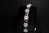 Moissanite XOXO Bracelet Platinum 925