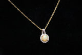 Ethiopian Opal / Moissanite Necklace